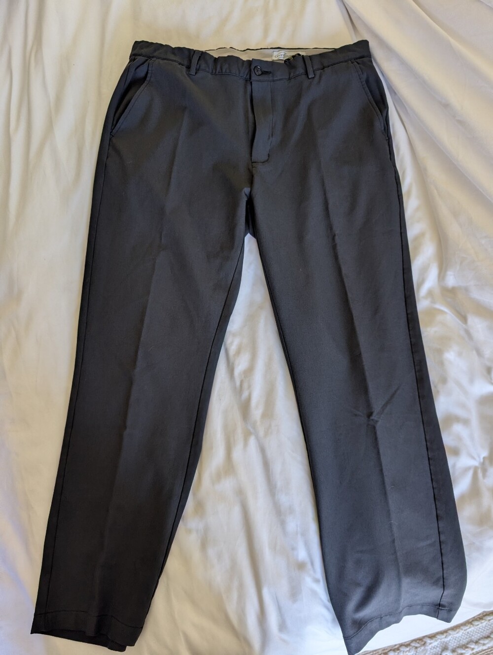 Greg Norman Men's Pants Size 36x30 Black Flat Front Stretch Golf Dress